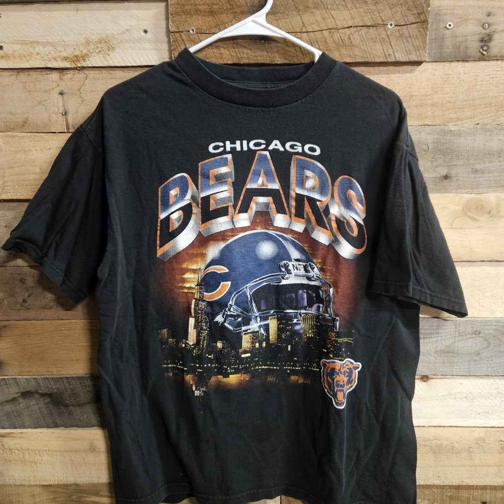 Chicago Bears Graphic Tee - Black with Orange and Navy